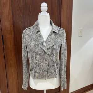 Skies Are Blue Snakeskin Pattern Blazer